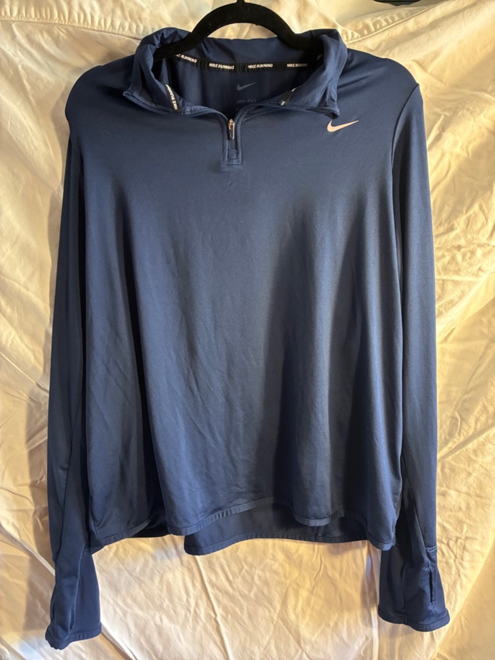 Nike Navy Blue Quarter-Zip Performance Top